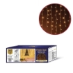 HIGH-TECH NATALE TENDA  LUMINOSA 160 LED BIANCO CALDO MT 2X2 - 8 GIOCHI DI LUCE CAVO TRASPARENTE DA 5 MT 8 STRINGHE 