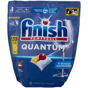 FINISH POWERBALL QUANTUM ALL IN 1 CAPS AL LIMONE - 135 PZ