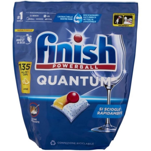 FINISH POWERBALL QUANTUM ALL IN 1 CAPS AL LIMONE - 135 PZ