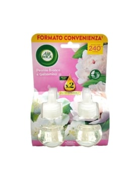 AIR WICK RICARICA DIFFUSORE ELETTRICO CON OLI ESSENZIALI FRAGRANZA PEONIA BIANCA E GELSOMINO 19MLX2