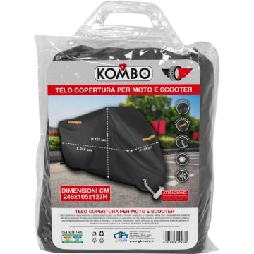 TELO COPERTURA PER MOTO O SCOOTER TAGLIA XL 210T DIMENSISONI 246X105X127CM OKX