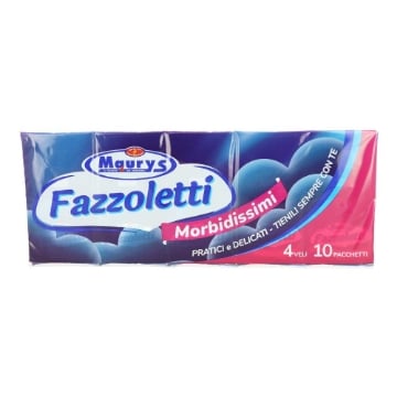 MAURY'S FAZZOLETTI MORBIDISSIMI 10 PACCHETTI 4 VELI 