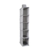 ORGANIZER DA ARMADIO 5 SCOMPARTI IN TESSUTO TNT 90X30X16CM CHIUSURA A STRAPPO DESIGN CUORI 