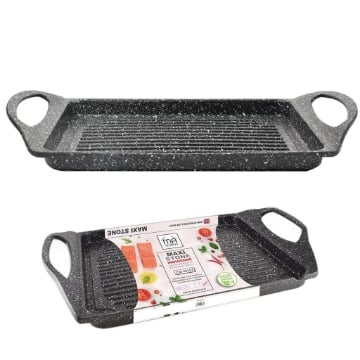 MAURY'S MAXI STONE PIASTRA GRILL 45 X 27CM  PER FONDO A INDUZIONE INDUZIONE
