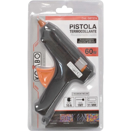 PISTOLA TERMO COLLANTE 60W 230V RICAMBIO 11 MM CON CAVO - KOMBO