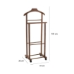 MAURY'S DOPPIO INDOSSATORE DA CAMERA COLORE NOCE LEGNO DI FAGGIO 43 X 33 X 105 H