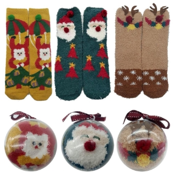MA MAISON CALZINI DI NATALE IN SFERA REGALO ASSORTITO