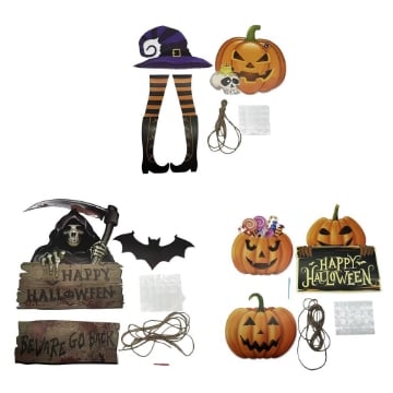 DECORAZIONE HALLOWEEN FESTONE HORROR 37X13X34H CM ASSORTITO