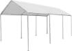 GAZEBO CARPORT IN ACCIAIO 3X6 MT COPERTURA GARAGE PER AUTO BIANCO