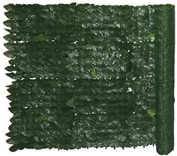 EVERGREEN BRIXO SIEPE SINTETICA DA GIARDINO CON FOGLIE DI EDERA CM 1,5 X 20 MT
