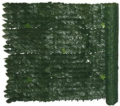 EVERGREEN BRIXO SIEPE SINTETICA DA GIARDINO CON FOGLIE DI EDERA CM 1,5 X 20 MT