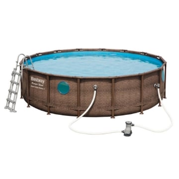 BESTWAY POWER STEEL PISCINA FUORI TERRA TONDA Ø 488 X 122 CM