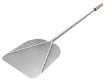PALA IN ACCIAIO INOX RETTANGOLARE 33 X 38 CM CON MANICO PER FORNO E BARBECUE