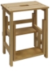 SCALETTE A RIBALTA ALBERIAMO DUPLO IN LEGNO MASSELLO 30 X 50 X H50 CM