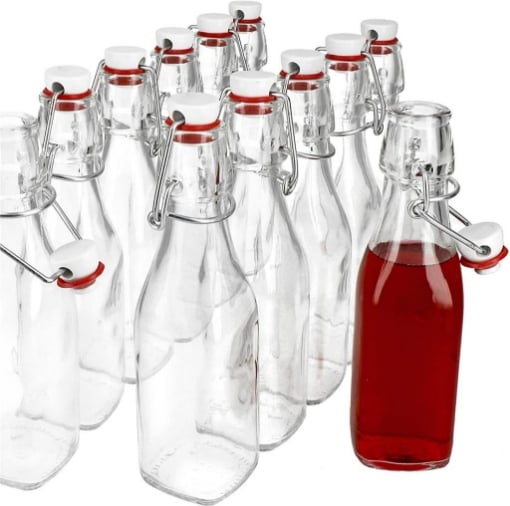 VidaXL Bottiglie in Vetro con Tappo a Vite 12 pz Quadrate 250 ml | Leroy Merlin