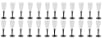FLUTE CON BASE NERA IN CONFEZIONE DA 24 PEZZI REALIZZATI IN PLASTICA