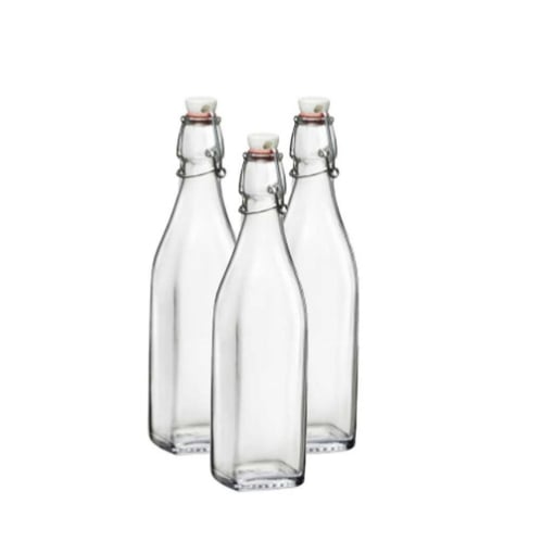 MAURY'S SET 3 BOTTIGLIE SWING BOTTIGLIA IN VETRO CON CAPIENZA DA 0,50 LT 