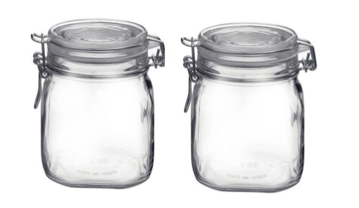 SET 2 FIDO VASO ERMETICO CON CAPIENZA DA 750 CC
