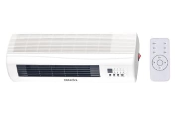 TERMOVENTILATORE CERAMICO WALLY INSTALLAZIONE A PARETE 2000 W TIMER REGOLABILE, TELECOMANDO E CAVO DA 130 CM 59X19X12 CM