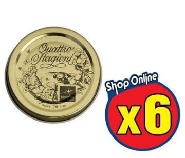 6 COPERCHI 86 MM PER BARATTOLI QUATTRO STAGIONI BORMIOLI CAPSULE DIAMETRO 