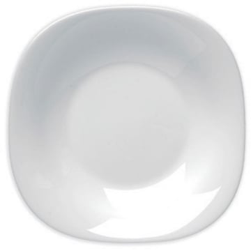 PIATTO FONDO LINEA PARMA ROCCO BORMIOLI IN OPALGLASS BIANCO QUADRATO 22,5CM