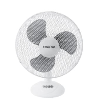 HIGH-TECH VENTILATORE DA TAVOLO 3 VELOCITÀ 45 WATT COLORE BIANCO