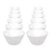SET 12 COPPETTE NAPOLI A FORMA CONICA DA 9 CM IN COLORE BIANCO