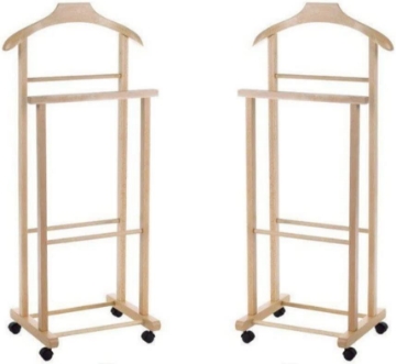 SET 2 MAURY'S DOPPIO INDOSSATORE DA CAMERA LEGNO DI FAGGIO 43 X 33 X 105 H