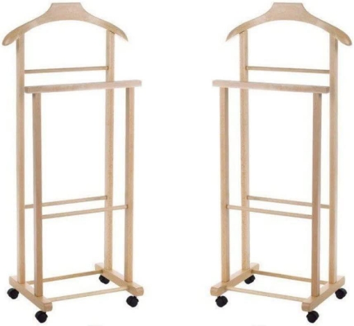 SET 2 MAURY'S DOPPIO INDOSSATORE DA CAMERA LEGNO DI FAGGIO 43 X 33 X 105 H