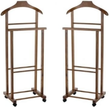 SET 2 MAURY'S DOPPIO INDOSSATORECAMERA COLORE NOCE LEGNO DI FAGGIO 43X33X105 CM