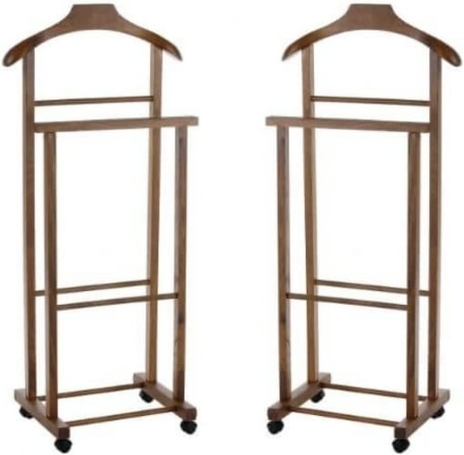 SET 2 MAURY'S DOPPIO INDOSSATORECAMERA COLORE NOCE LEGNO DI FAGGIO 43X33X105 CM