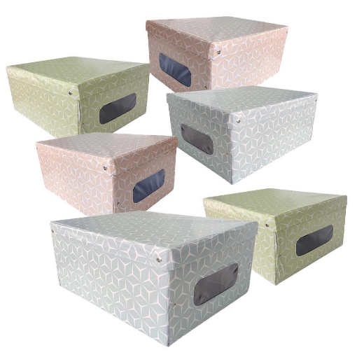 SET 6 MAURY'S SCATOLE IN PVC SHAPE 50X39X24CM COLORE ASSORTITO