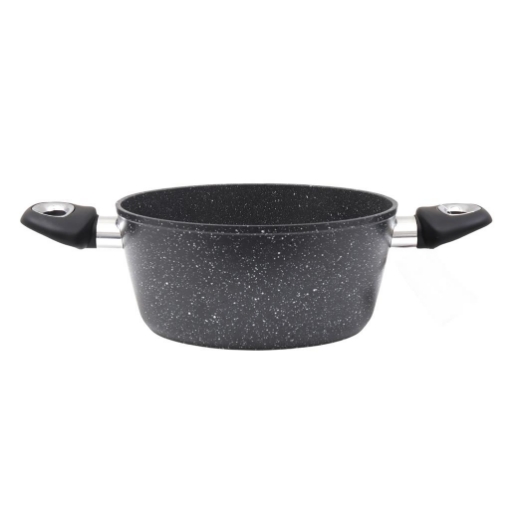 MAURY’S MAXISTONE TITANIUM CASSERUOLA 22 CM ANTIADERENTE IN ALLUMINIO RINFORZATO