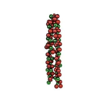 MAURY'S DECORAZIONE NATALIZIA CON 142 SFERE DA 3-5 CM DIMENSIONE 9,5X180H CM - COLORE VERDE E ROSSO OKX