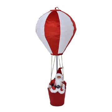 MAURY'S MONGOLFIERA CON BABBO NATALE ROSSO E BIANCO DIMENSIONI 40X40X92H CM OKX