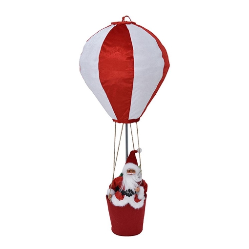 MAURY'S MONGOLFIERA CON BABBO NATALE ROSSO E BIANCO DIMENSIONI 40X40X92H CM OKX