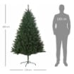 ALBERO DI NATALE ARTIFICIALE 180CM CON 800 RAMI E BASE IN METALLO, VERDE