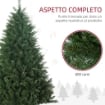 ALBERO DI NATALE ARTIFICIALE 180CM CON 800 RAMI E BASE IN METALLO, VERDE