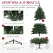 ALBERO DI NATALE ARTIFICIALE 180CM CON 800 RAMI E BASE IN METALLO, VERDE