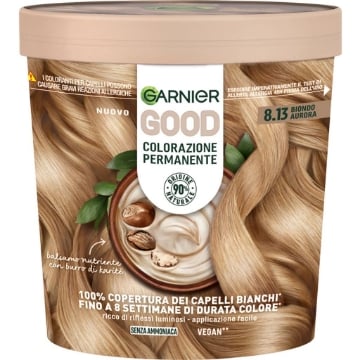 GARNIER GOOD COLORAZIONE PERMANENTE SENZA AMMONIACA CON BURRO DI KARITÈ - BIONDO AURORA 8.13