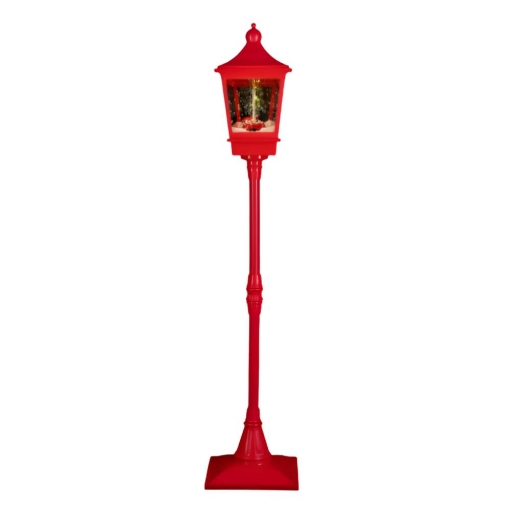 MAURY'S LAMPIONE DI NATALE IN ROSSO CON NEVE E PERSONAGGI PIÙ LED DIMENSIONI 37,5X185H CM OKX