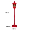 MAURY'S LAMPIONE DI NATALE IN ROSSO CON NEVE E PERSONAGGI PIÙ LED DIMENSIONI 37,5X185H CM OKX