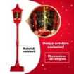 MAURY'S LAMPIONE DI NATALE IN ROSSO CON NEVE E PERSONAGGI PIÙ LED DIMENSIONI 37,5X185H CM OKX