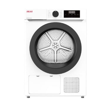 AKAI ASCIUGATRICE A POMPA DI CALORE CAPACITÀ 8KG CLASSE E CON 15 PROGRAMMI - COLORE BIANCO