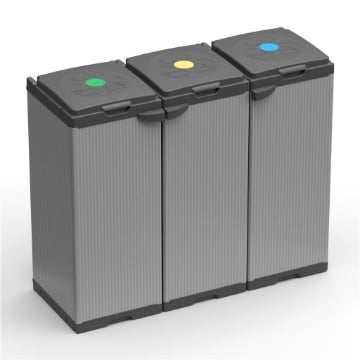 NUOVO MOBILE PORTASACCO TRIS PER SACCHI DA 80 LT PER INTERNI ED ESTERNI 102LX38PX87H CM USATO COME NUOVO 