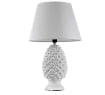 LAMPADA LUMETTO CON DESIGN A PIGNA CON BASE IN COLORE BIANCO 36 CM