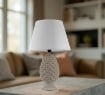 LAMPADA LUMETTO CON DESIGN A PIGNA CON BASE IN COLORE TORTORA 36 CM