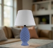 LAMPADA LUMETTO CON DESIGN A PIGNA CON BASE IN COLORE BLU 44,5 CM