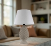 LAMPADA LUMETTO CON DESIGN A PIGNA CON BASE IN COLORE TORTORA 52 CM
