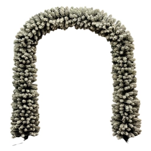 MAURY'S ARCO DI NATALE INNEVATO BIANCO METALLICO DIMENSIONI 200/240 CM OKX